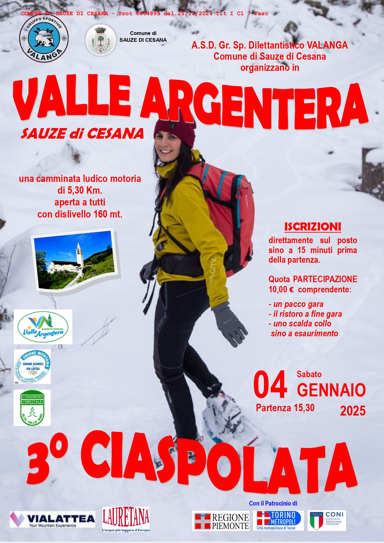 Locandina Ciaspolata.