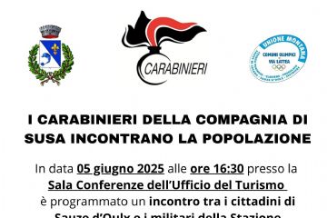 Loghi comune e carabinieri e data e luogo dell'appuntamento