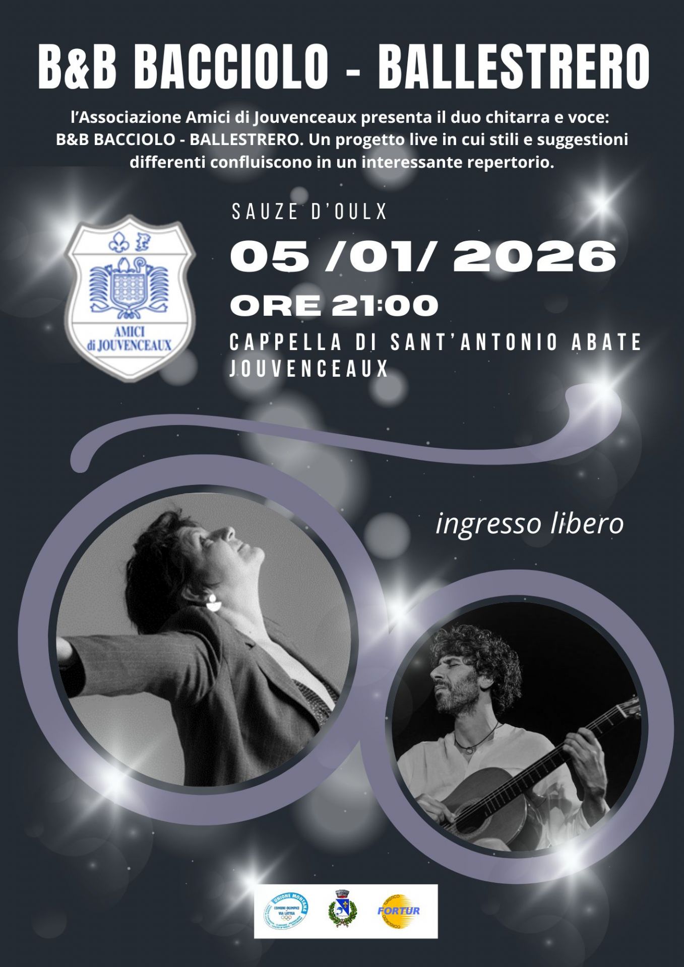 Locandina evento con artisti