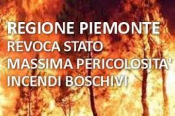 Avviso di revoca stato di pericolosit&#224; incendi